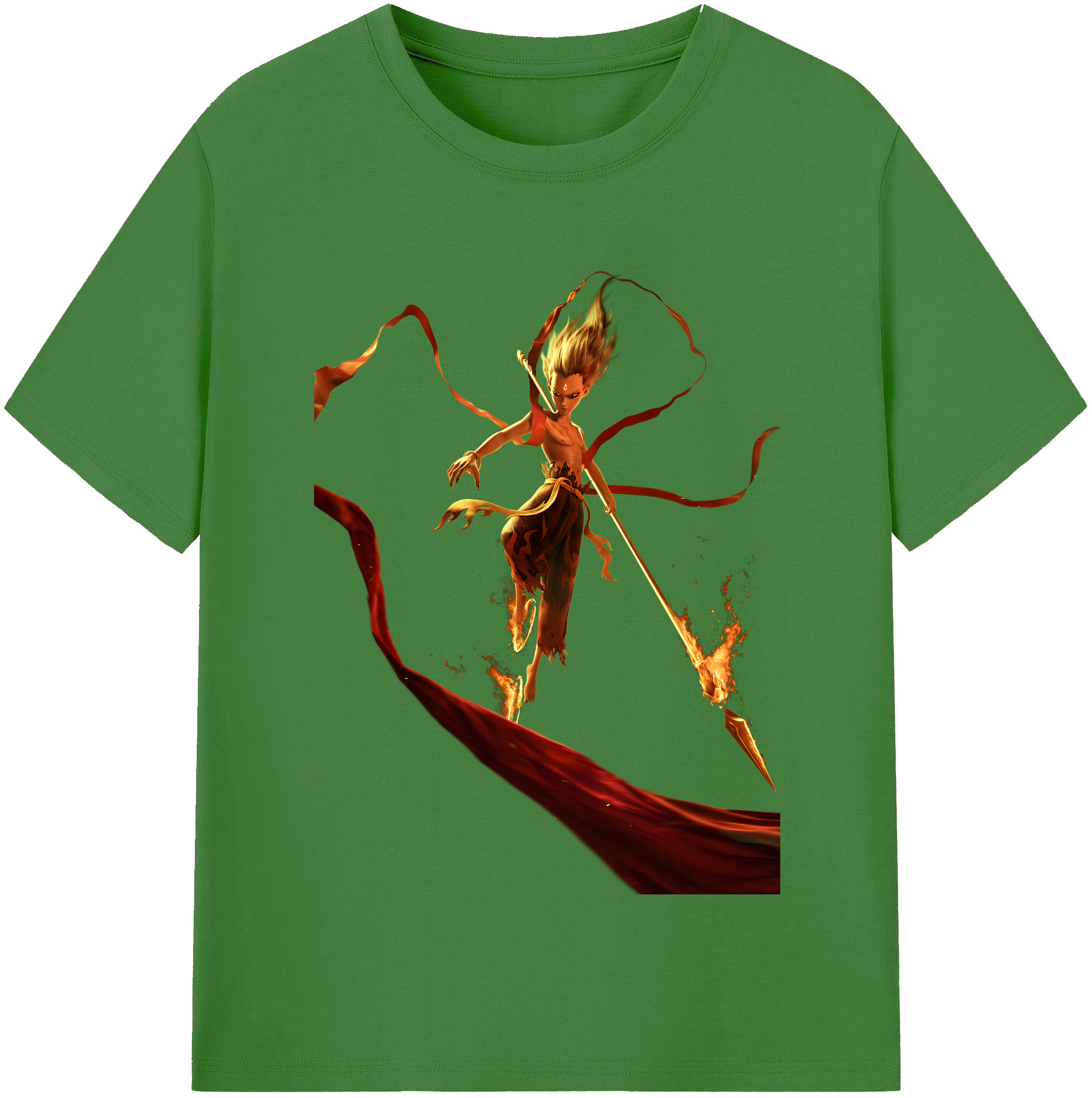 （画像用） Ne Zha 2 ナタ 魔童の大暴れ レディースカジュアルプリントTシャツ（綿100％）